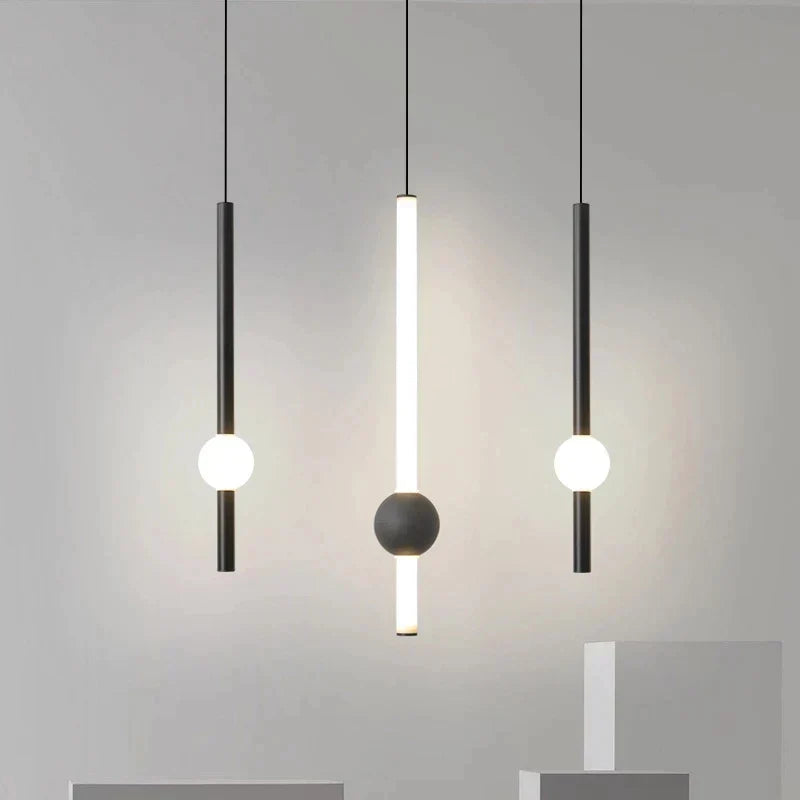 DecorBites™ Black Gold Ceiling Pendant for Bedside Bedroom LED Modern Hanging Light