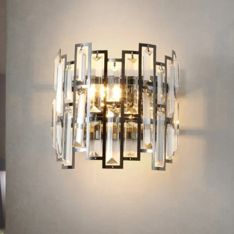 DecorBites™ Crystal LED Wall Lamp: Modern Luxury Lighting for Living Room, Bedroom, Study
