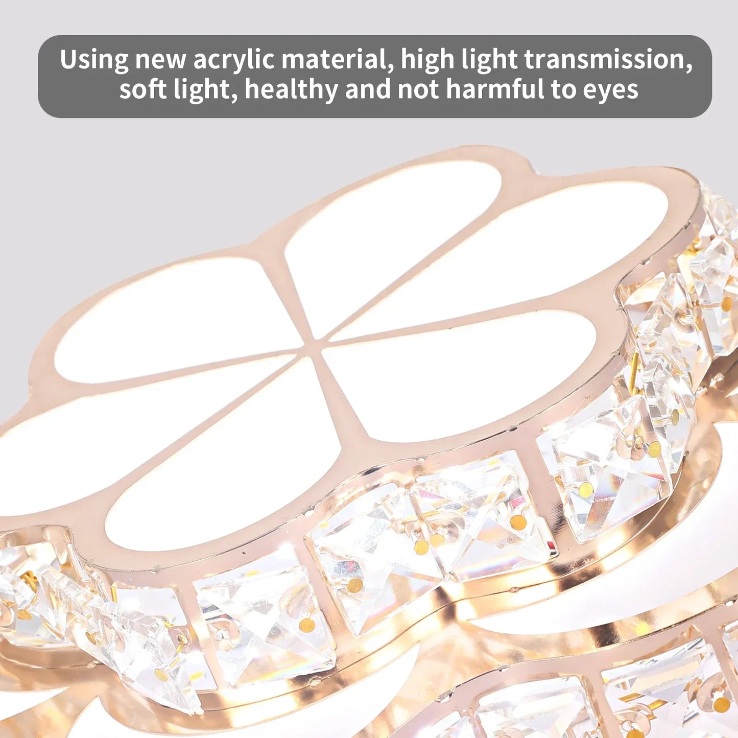 DecorBites™ Crystal LED Chandelier Ceiling Lamp Modern Elegant Indoor Decor Luminaire