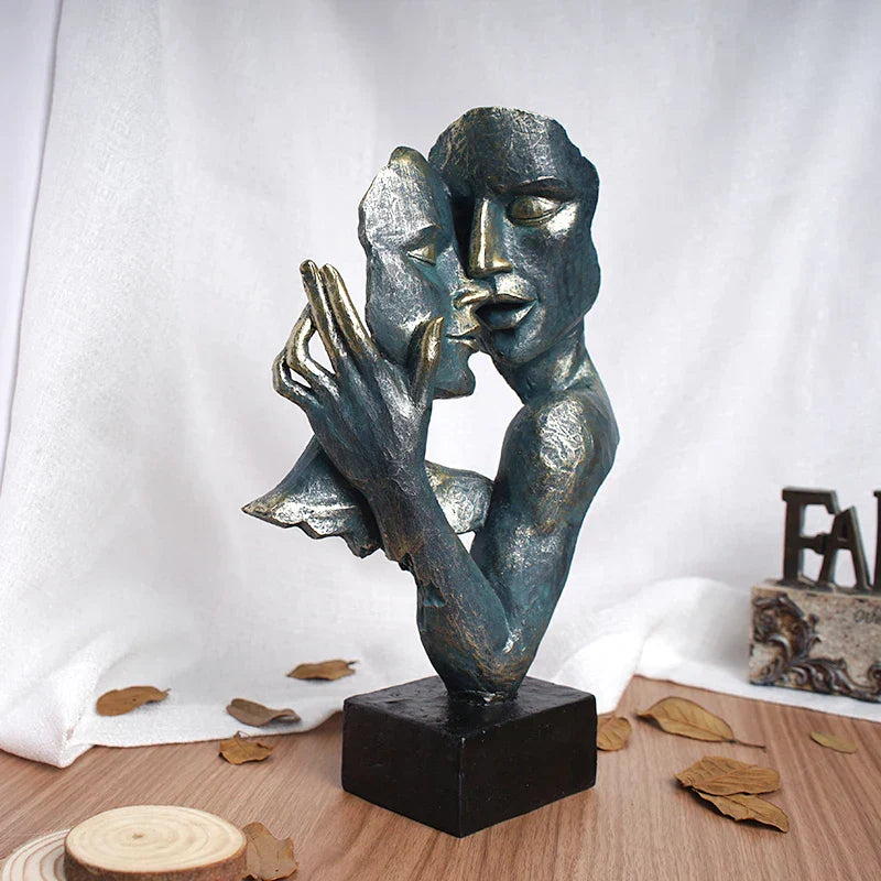 DecorBites™ Loving Couple Resin Statue for Interior Decor and Valentine's Day Gift