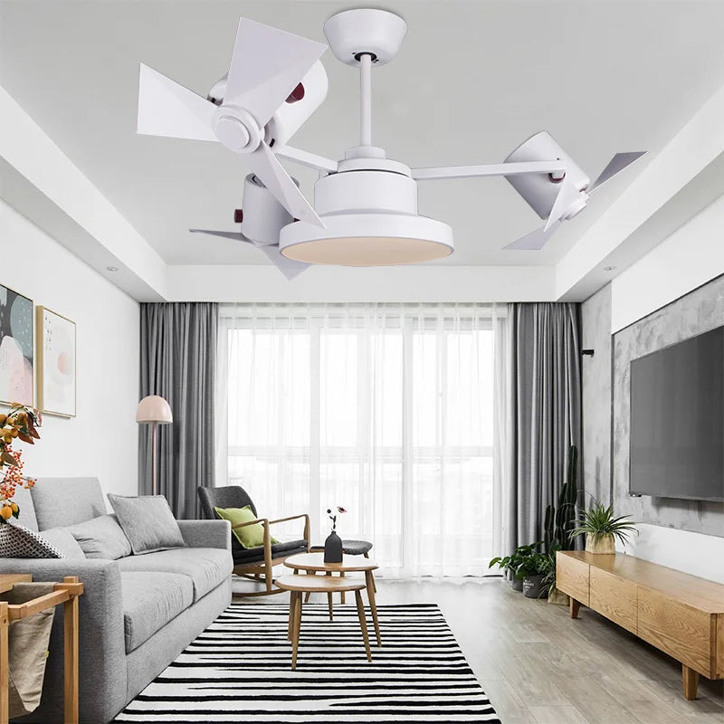 DecorBites™ Ceiling Fan Lamp Invisible European Style Bedroom Electric Fan Simple Design