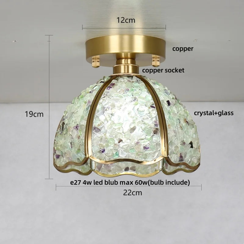 DecorBites™ Column Glass Crystal Ceiling Light for Nordic Modern Home Decor