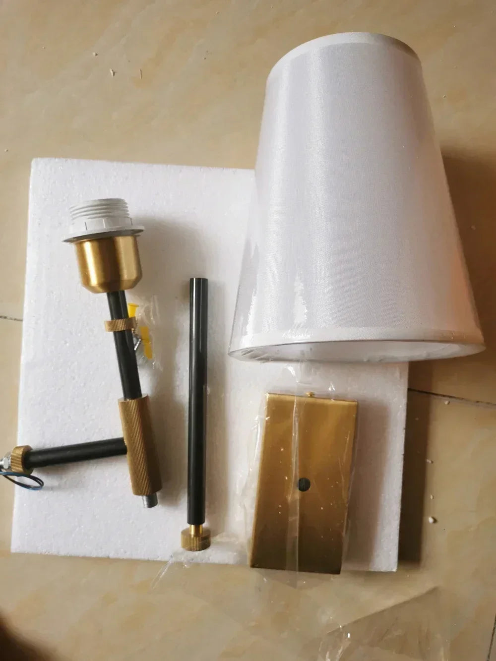 DecorBites™ Copper Cloth LED Wall Lamp for Elegant Decor in Bedroom, Living Room & Corridor