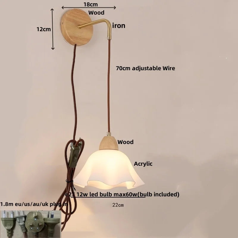 DecorBites™ LED Glass Wall Lamp Modern Bedroom Coffee Vanity Light Fixtures