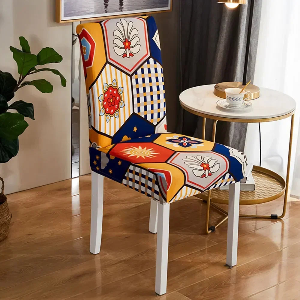 DecorBites™ Bohemian Mandala Stretch Chair Cover Slipcovers - Elastic Seat Case for Banquets