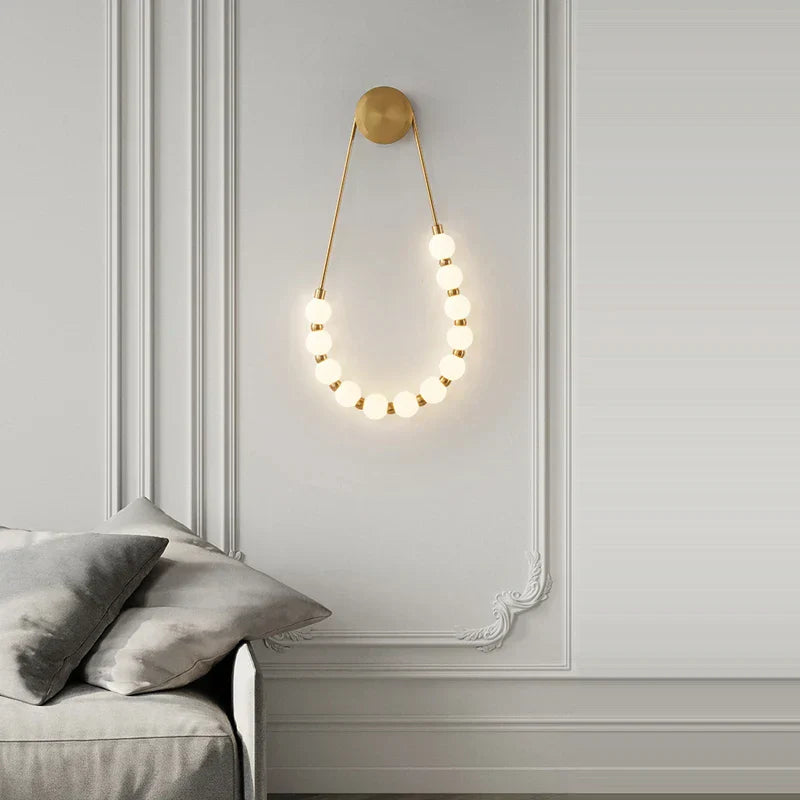 DecorBites™ Art Deco Glass LED Wall Sconce Black Gold Bedroom Corridor Lighting
