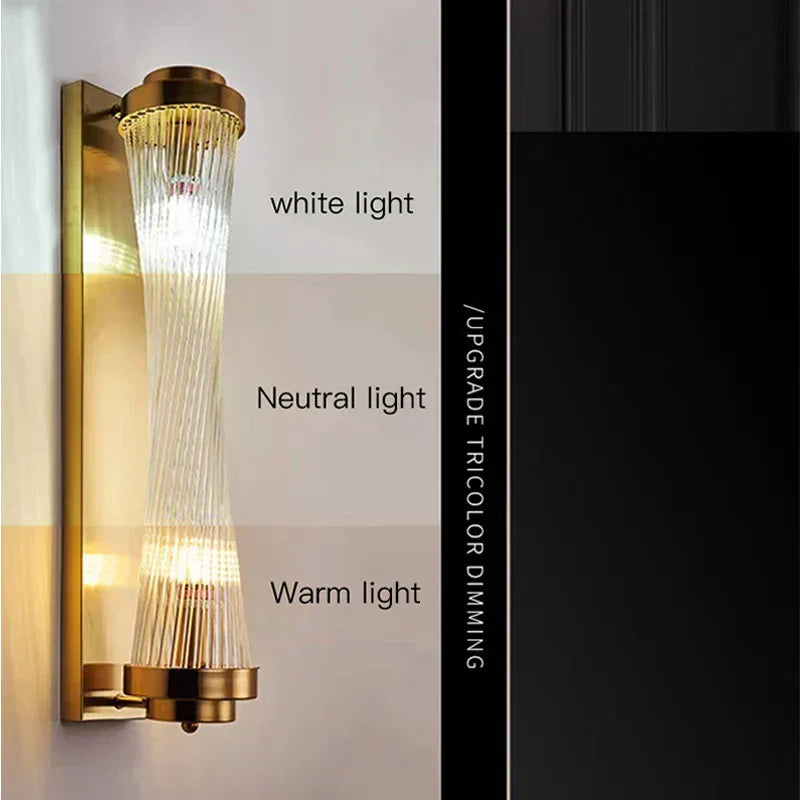 DecorBites™ Crystal LED Wall Lamp Modern Indoor Lighting for Bedroom Living Room Corridor Entryway