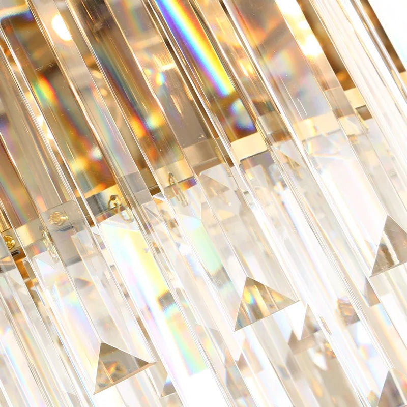 DecorBites™ Gold Black Crystal Chandeliers LED Ceiling Light for Luxe Living & Hospitality