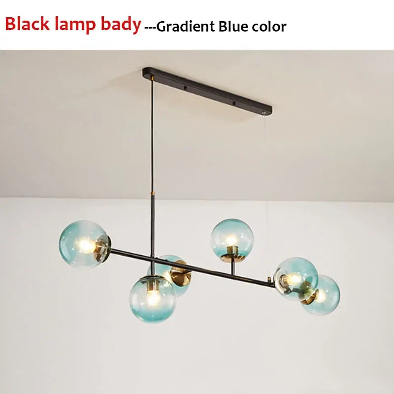 DecorBites™ Glass Ball LED Pendant Light Modern Chandelier for Living Room Decor