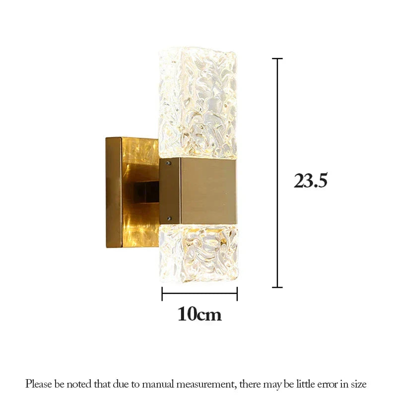 DecorBites™ Crystal Nordic LED Wall Lamps | Modern Corrugated Sconces for Home Decor