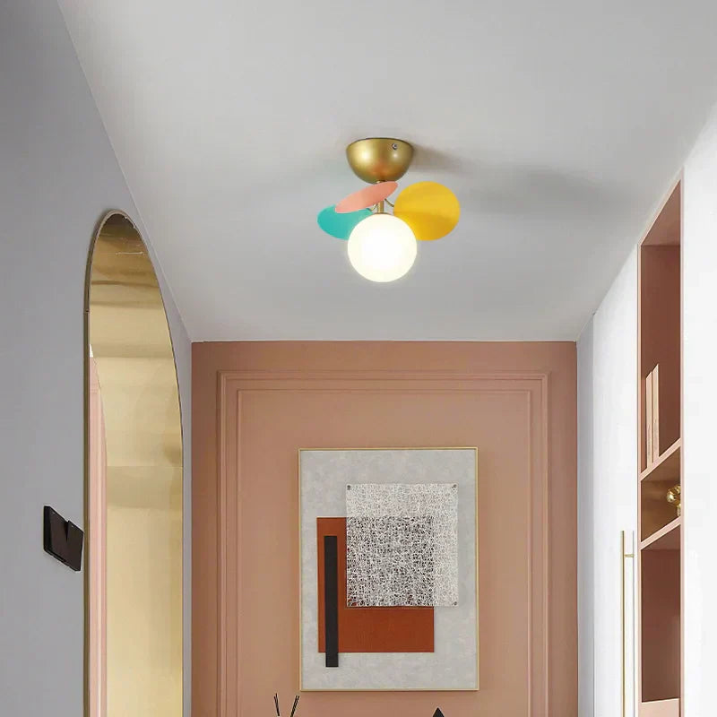 DecorBites™ Kids LED Ceiling Light: Iron Sheet Glass Chandelier
