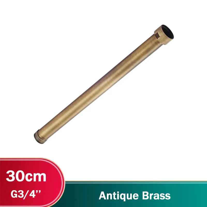 DecorBites™ Antique Brass Shower Faucet Extension Tube 30cm