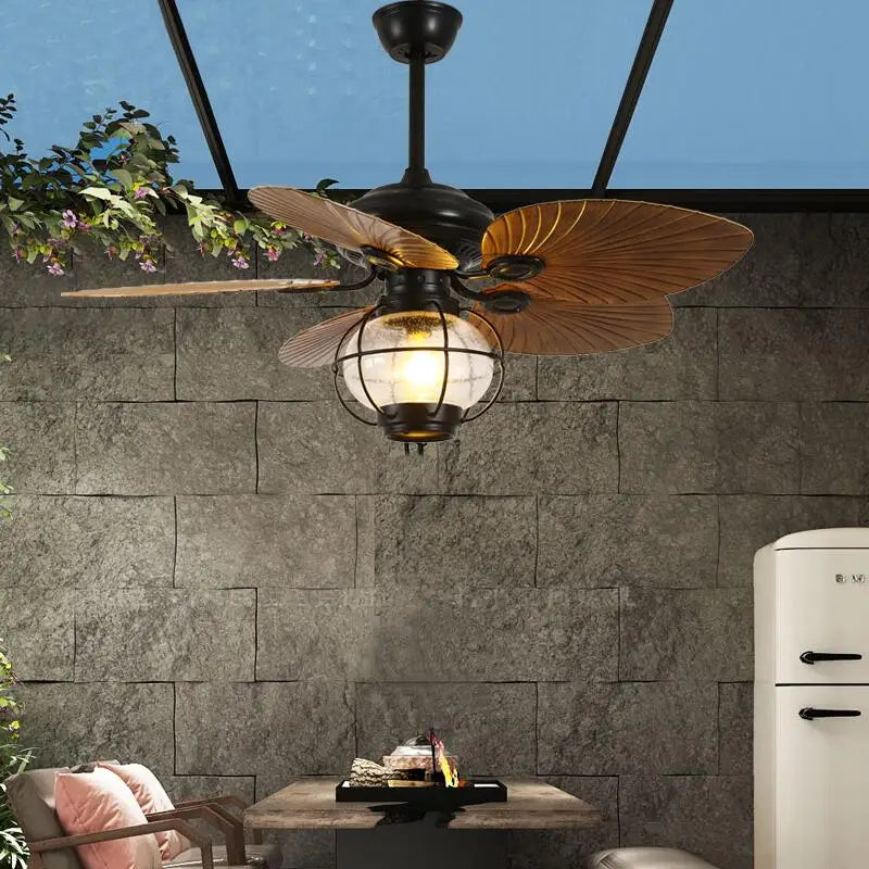 DecorBites™ 52" Retro Fan Light with Remote Control for Living Room Bedroom