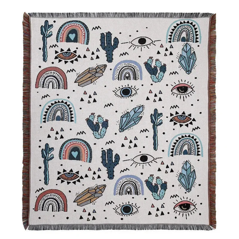 DecorBites™ Bohemian Outdoor Blanket - Luxury Tapestry Rug for Camping, Picnics, and Home Decor