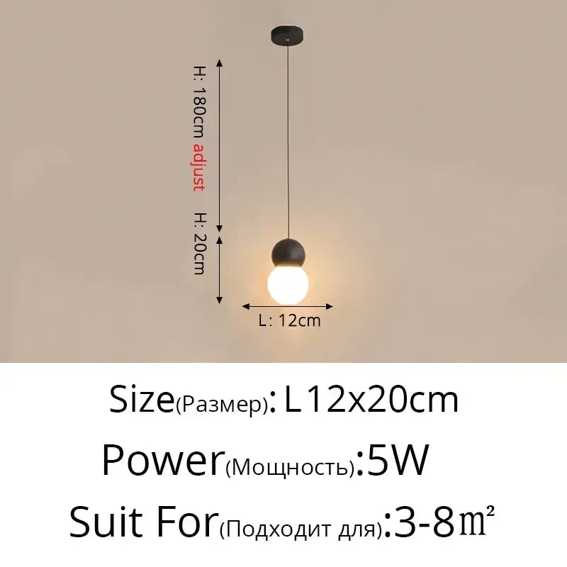 DecorBites™ Geometric LED Pendant Lights for Living Room Bedroom Kitchen, Modern Hanging Lamps for Decor