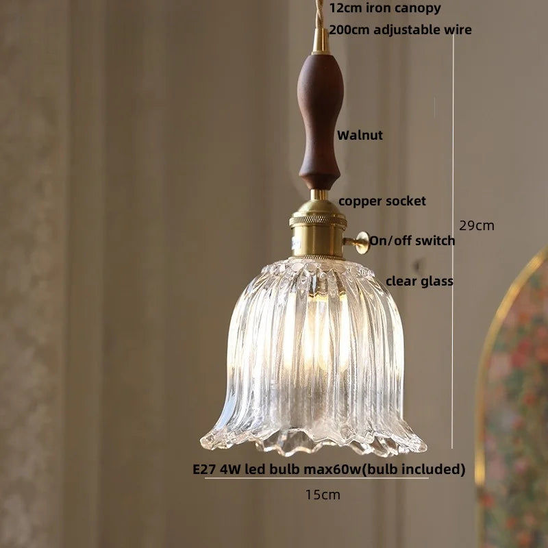 DecorBites™ Clear Glass LED Pendant Light: Modern Nordic Home Lighting Fixture