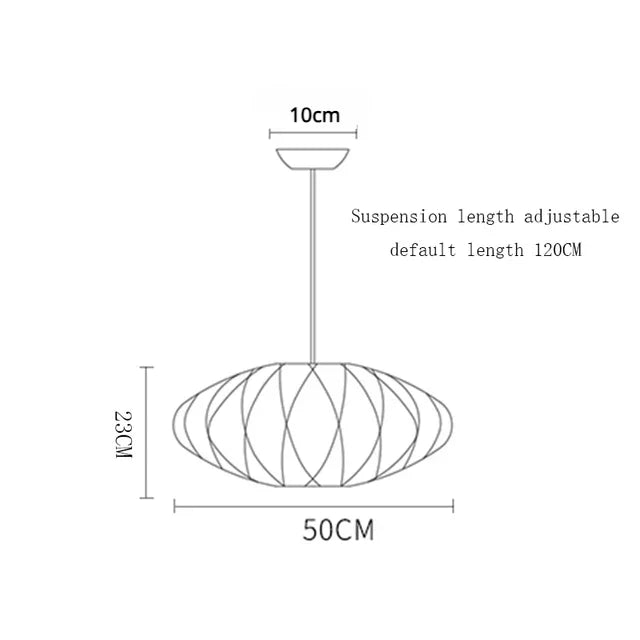 DecorBites™ Elegant Silk Designer Pendant Lamp for Home & Hospitality Lighting