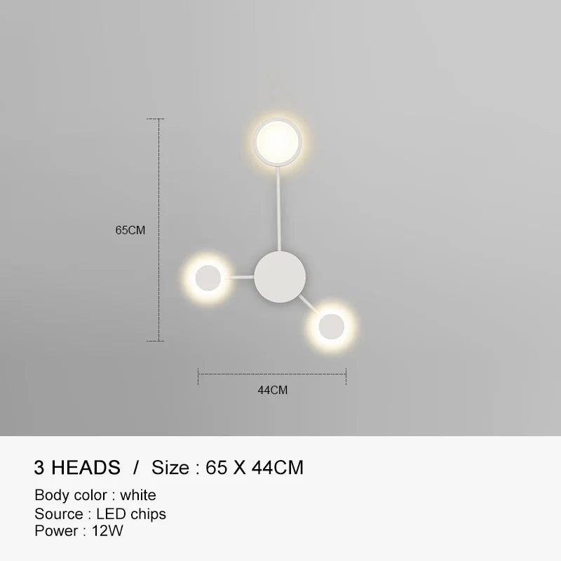 DecorBites™ Black Gold LED Wall Lamp for Indoor Bedroom Living Room Stairs Bar