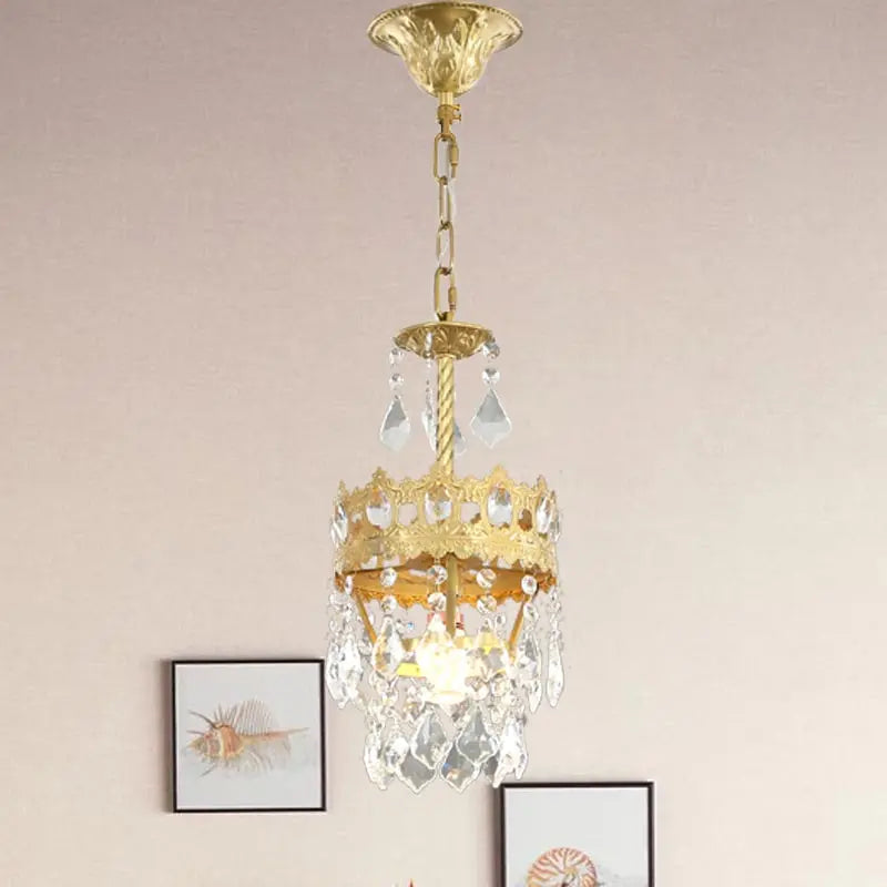 DecorBites™ Copper Crystal Chandelier: Modern Nordic LED Lighting for Home Decor