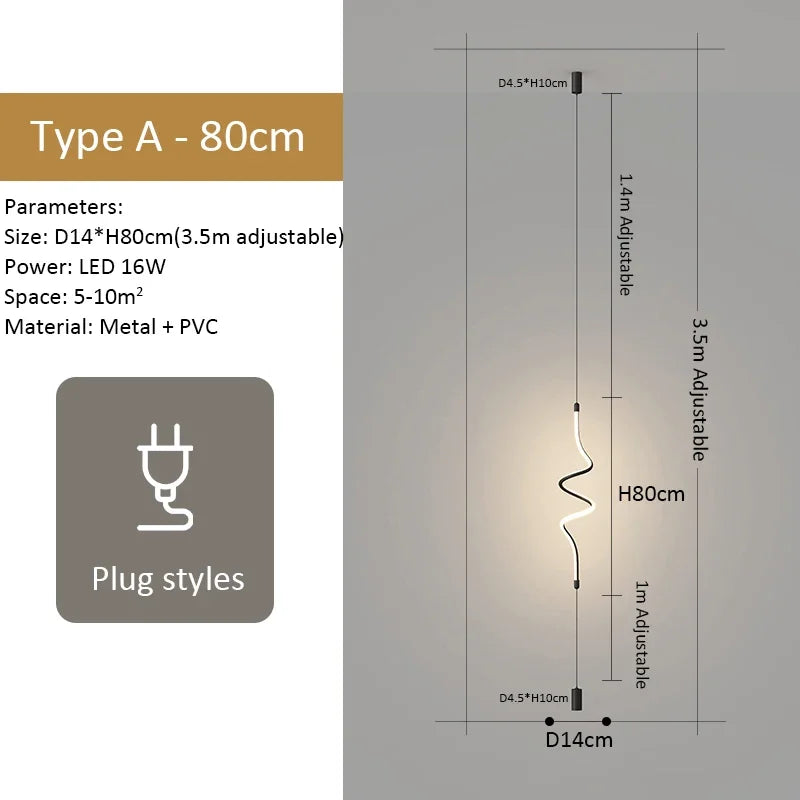 DecorBites™ Black Modern LED Pendant Light for Home Decor and Lighting Solution