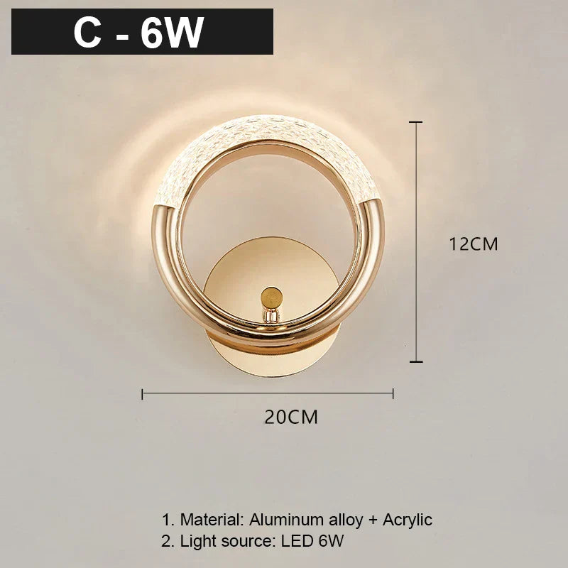 DecorBites™ Crystal LED Wall Lamp: Modern Nordic Sconces for Living Room Bedroom Decor