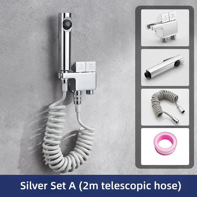DecorBites™ Copper Bidet Spray Gun Set for Hygienic Bathroom Cleaning