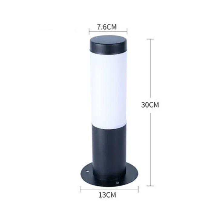 DecorBites™ Black Silver Landscape Bollard Path Light for Garden Decoration