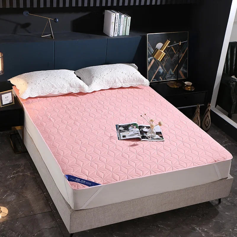 DecorBites™ Cotton Quilted Waterproof Bed Protector Pad for Elderly, Children, Mother Child