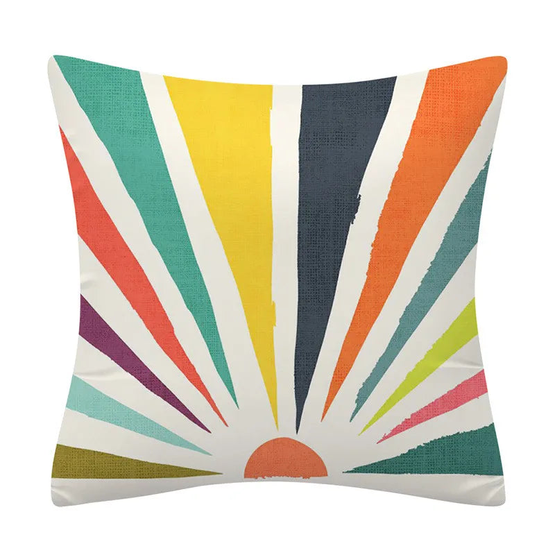 DecorBites™ Geometry Pattern Cushion Cover Polyester Cotton Sofa Pillowcase Home Decor