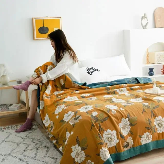 DecorBites™ Boho Cotton Blanket and Throw - Soft, Durable, and Stylish for Bed, Sofa, or Travel