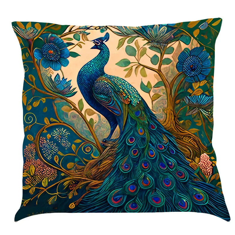 DecorBites™ Cat Design Linen Pillowcase 45x45cm for Home Decor and Cushion Covers