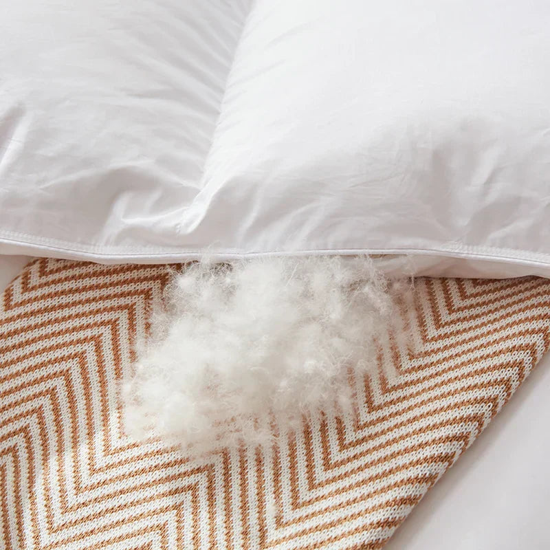DecorBites™ Luxe Cotton Cover White Goose Down Comforter, 5 Star Hotel Bedspread