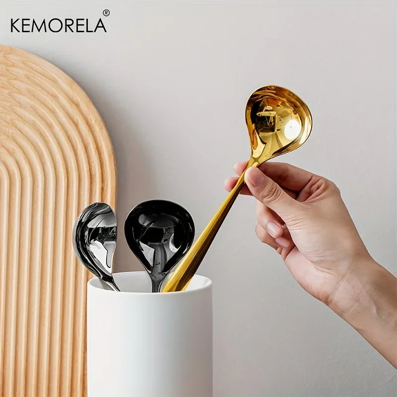 DecorBites™ 304 Stainless Steel Small Gravy Ladle - 21cm/8.1inch | Dishwasher Safe Sauce Spoon