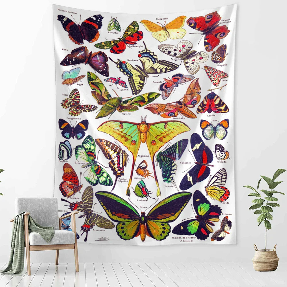 DecorBites™ Cactus & Mushroom Girl Tapestry - Hippie Boho Psychedelic Wall Art Decor