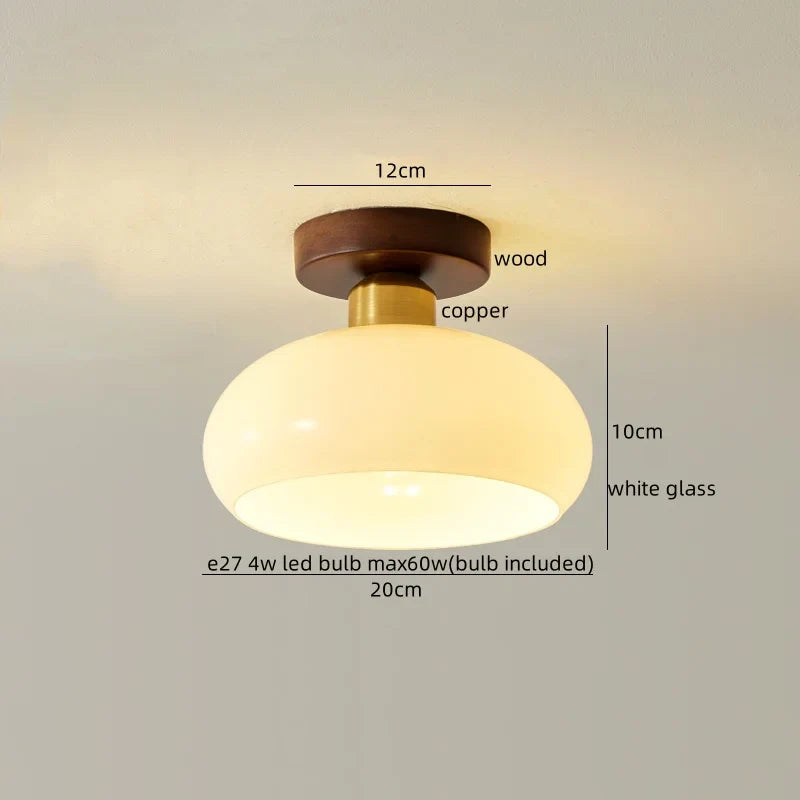 DecorBites™ LED Wicker Wood Ceiling Lights Modern Style Hallway Nordic Luminaria
