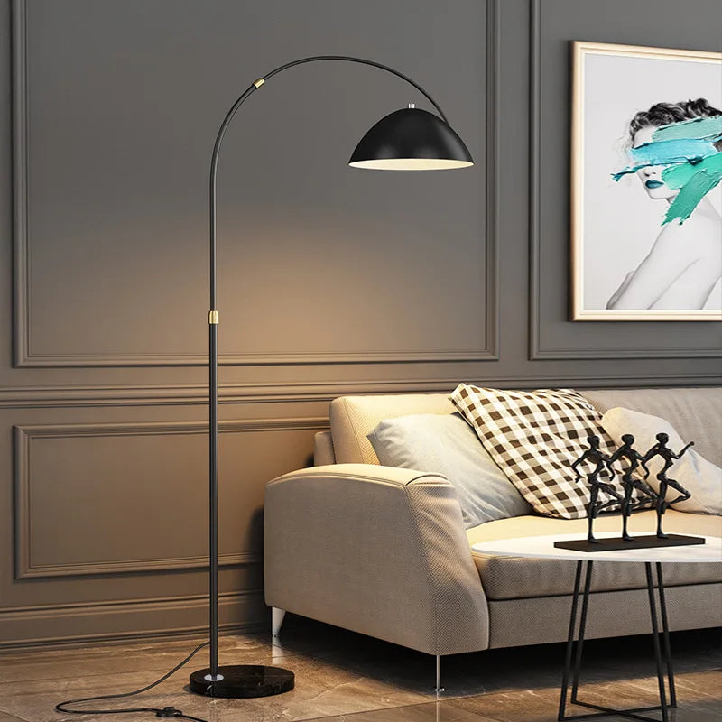 DecorBites™ LED Floor Lamp Gold Black Metal Minimalist Modern Living Room Light