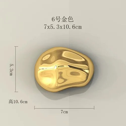 DecorBites™ 3D Gold Stone Wall Hanging Ornaments for Stylish Room Decor