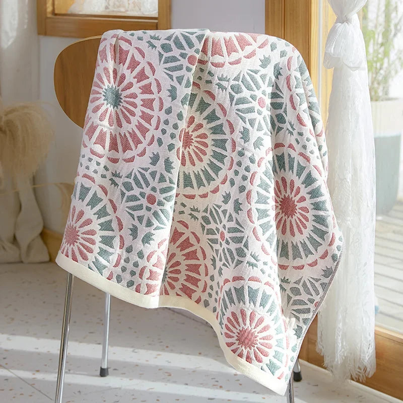 DecorBites™ Cotton Gauze Bath Towel - Large Cartoon Towel 70x140cm