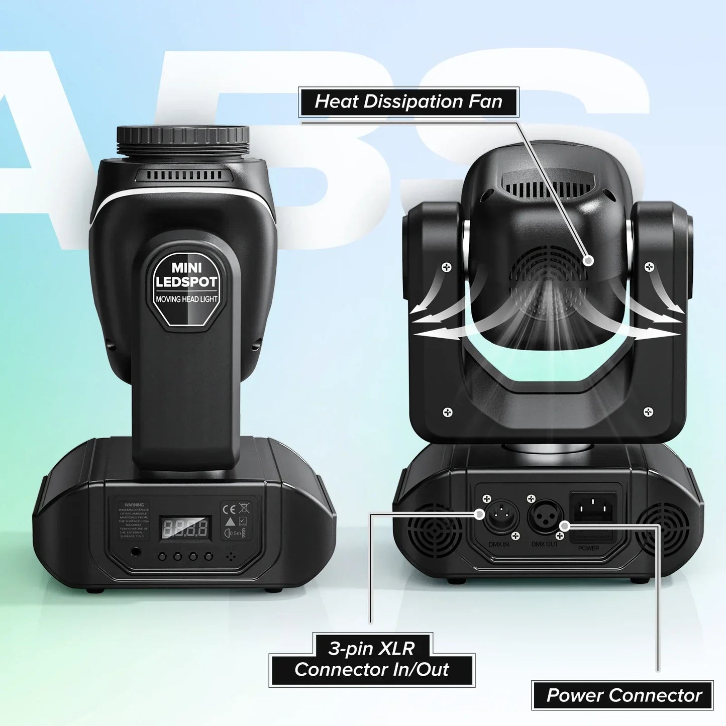 DecorBites™ LED Moving Head Light with 10 Gobos & Remote Control for Events