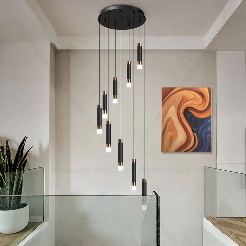 DecorBites™ LED Chandelier: Modern Nordic Acrylic Luxury Lighting for Home Decor