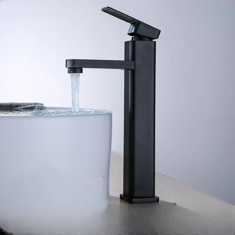 DecorBites™ Black Basin Faucet Two-in-One Hot Cold Mixer for Bathroom Sink
