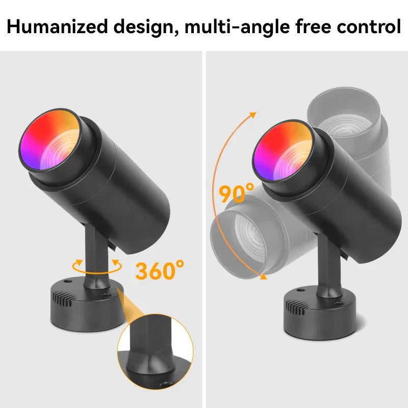 DecorBites™ LED RGB Spotlight with Remote Control for KTV Bar Disco Lighting
