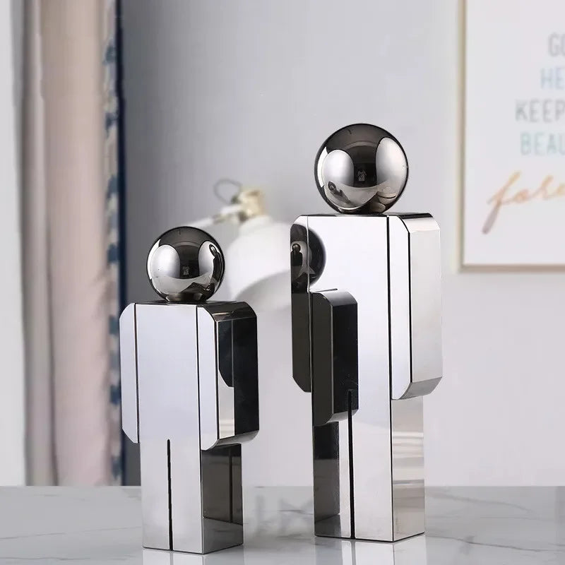 DecorBites™ Crystal Man Statue Glass Figure Sculpture Home Decor Ornaments