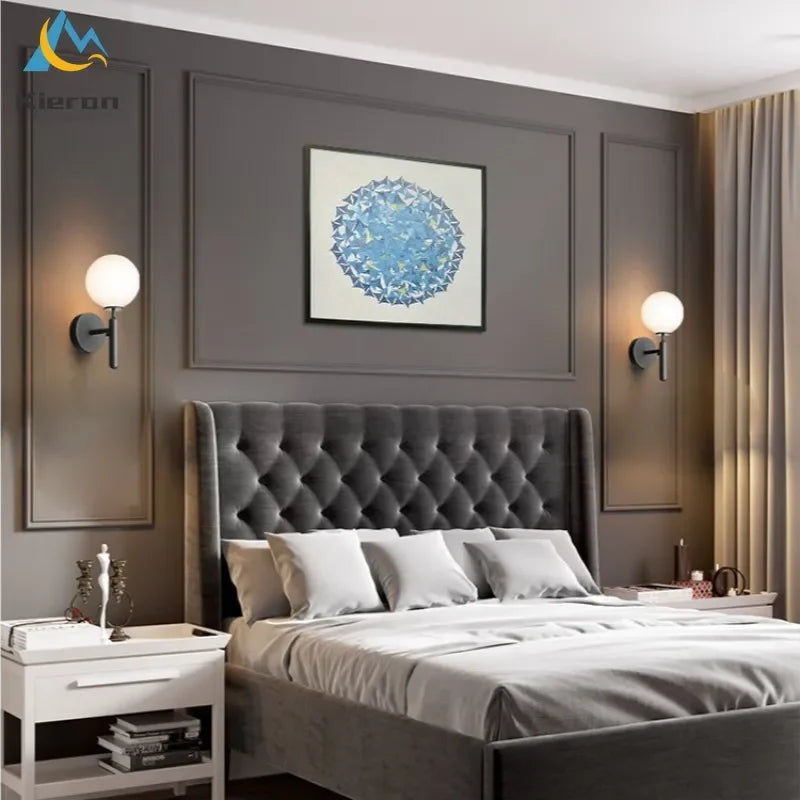 DecorBites™ Glass Ball LED Wall Lamps Bedroom Living Room Bedside Lights