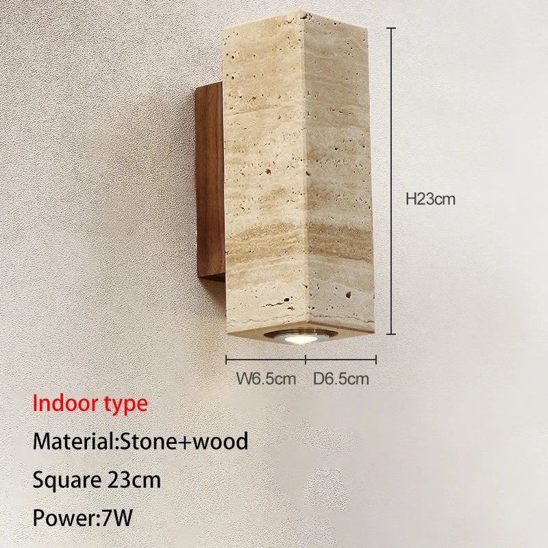 DecorBites™ Cave Stone Outdoor Wall Lamp: Waterproof Yellow Light for Bedroom, Courtyard, Balcony Garden