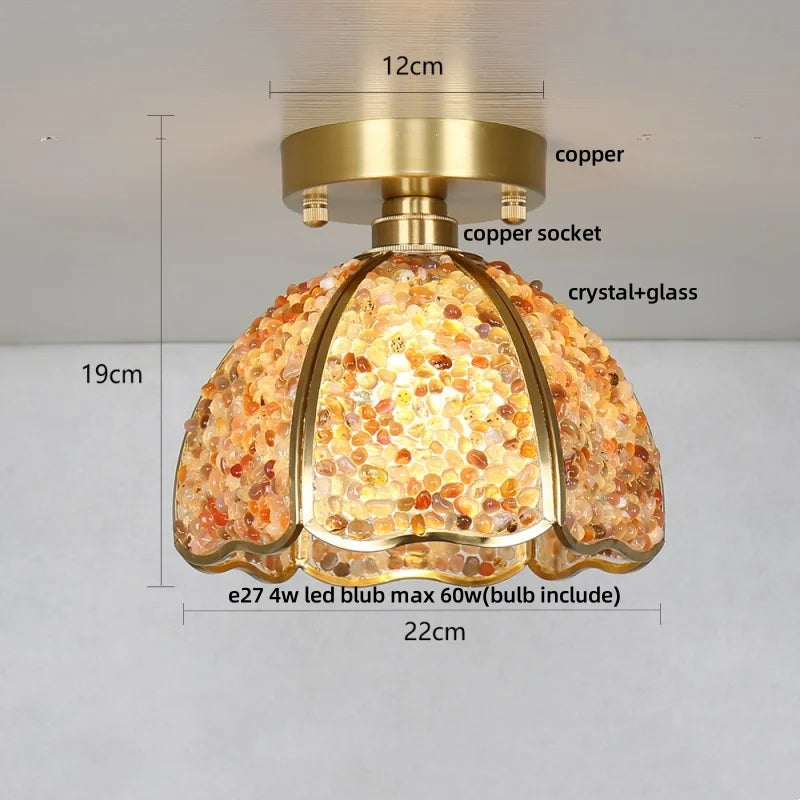 DecorBites™ Column Glass Crystal Ceiling Light for Nordic Modern Home Decor