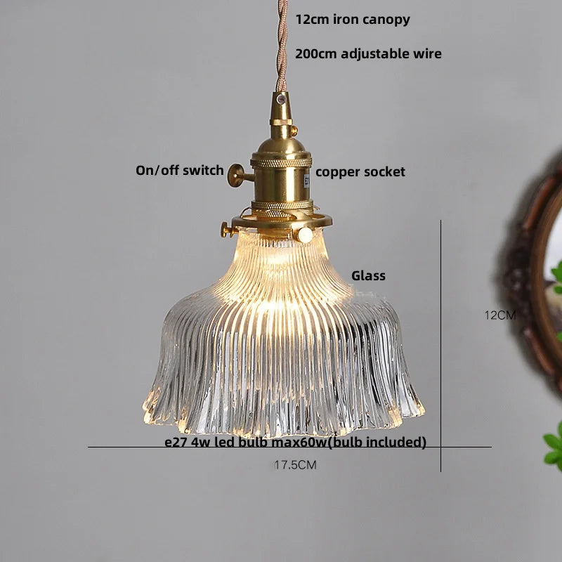 DecorBites™ Glass LED Pendant Light Fixture for Modern Home Decor