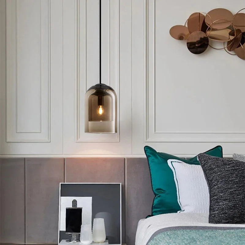 DecorBites™ Glass LED Chandelier for Bedroom Dining Room Bar Office Eco-Friendly Nordic Design