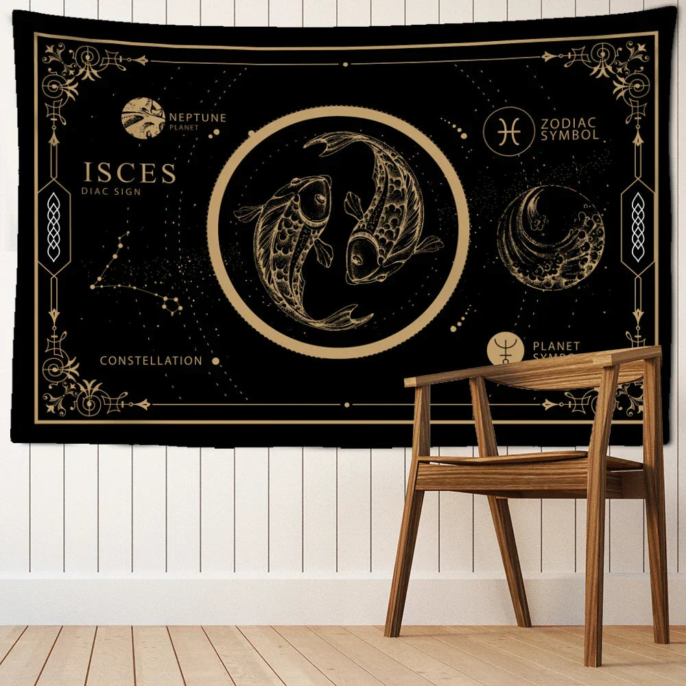DecorBites™ Constellation Tarot Tapestry Wall Hanging for Home Décor vibes and Witchy Aesthetics