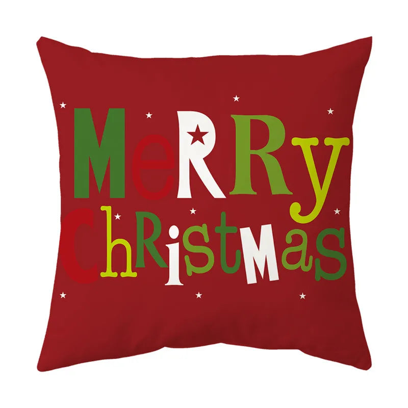 DecorBites™ Christmas Sofa Pillow Cover Home Decor Throw Pillowcase Santa Claus Printed